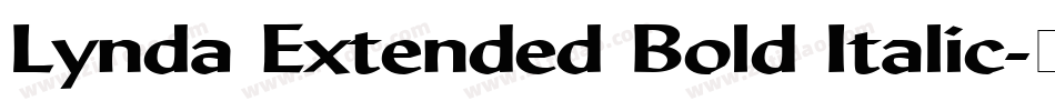 Lynda Extended Bold Italic字体转换
